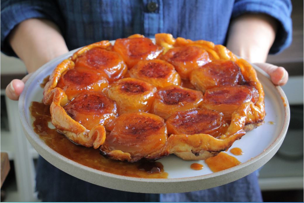 Caramelized Apple Tarte Tatin with Vanilla & Lemon – www.farmtotablebabymama.com