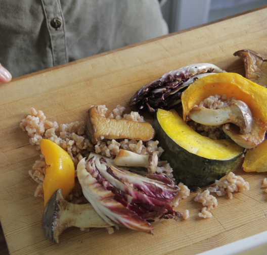 Roasted Squash & Mushrooms WITH FARRO