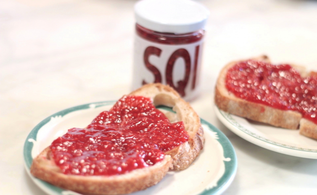 Homemade Raspberry Cardamom Jam with SQIRL