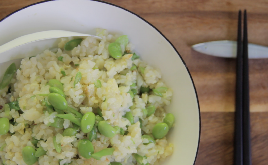 Authentic Taiwanese Fried Rice with spring veggies